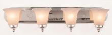  3504 PC - Rusty Collection 4-Light, Glass Bell Shades Vanity Wall Light